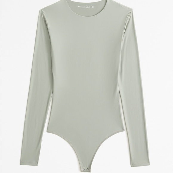 Abercrombie & Fitch Green Long Sleeve Bodysuit - Size Large - Picture 1 of 7